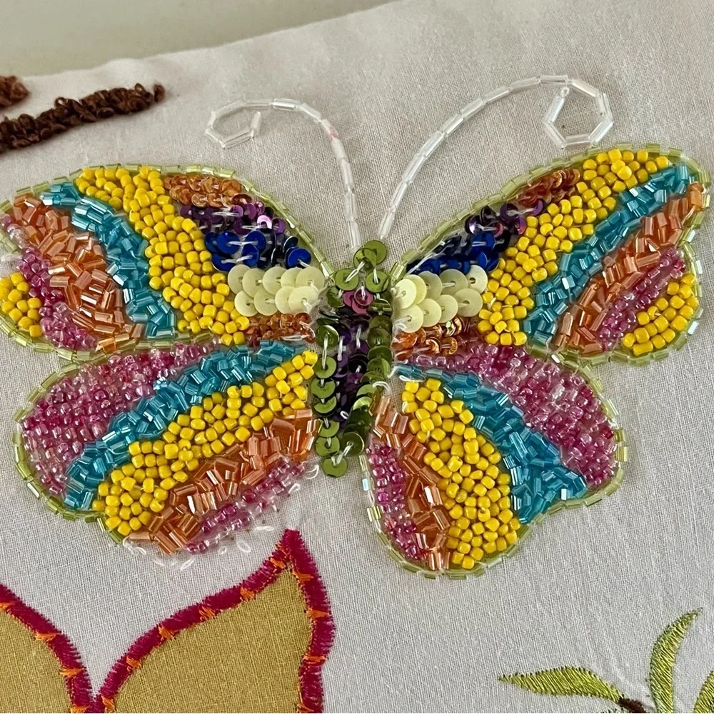 Floral Embroidered Pillow Cover Pier 1